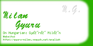 milan gyuru business card
